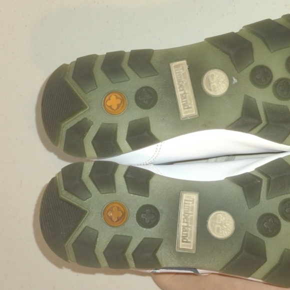 Timberland Metro Slim Womens  White Blue Leather Size 7 - Picture 6 of 12